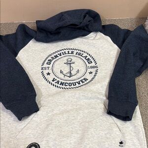 Granville Island Vancouver Hoodie - Navy and Gray
